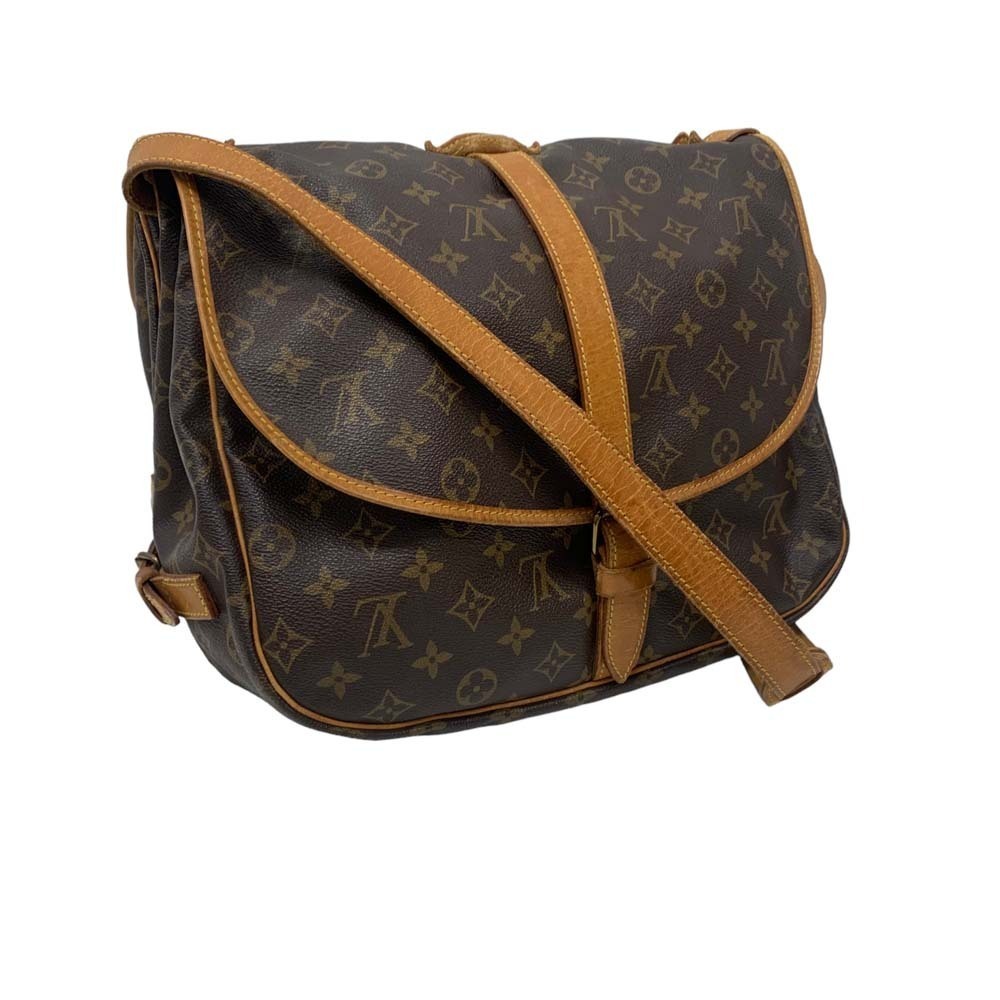 Louis Vuitton Saumur Shoulder Bag Crossbody Monogram Brown